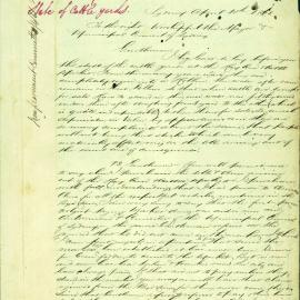 Letter - Complaint about the state of Hay Corn and Cattle Market, Haymarket, 1861
