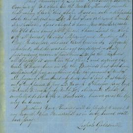 Petition: Leopole Goldsmith, Butcher, lessee of Shop 1 in the George Street Markets, petitions to 