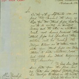 Letter - Request permission to obtain salt water from near Newtown Railway Station to water road, 1881