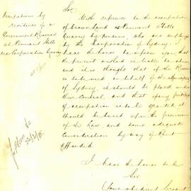 Letter: The Chief Officer, Department of Mines, wrote concerning Council's occupation of Crown Land 