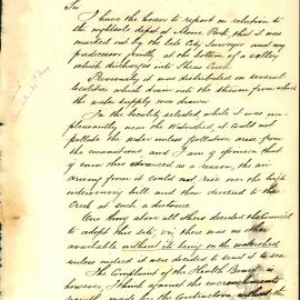 Memorandum - Solution to the nightsoil depot at Moore Park, 1885