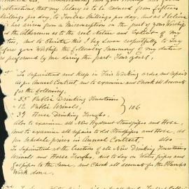 Letter: George Goldie, plumber inspector, objecting to the proposed reduction of his wages and 