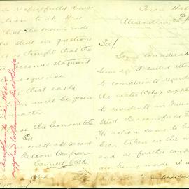 Letter - Complaint about water supply to Beaconsfield Estate, 1887