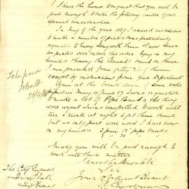 Letter: A Andrews, 52 George Street West. In 1887 he received instructions to make a number of 