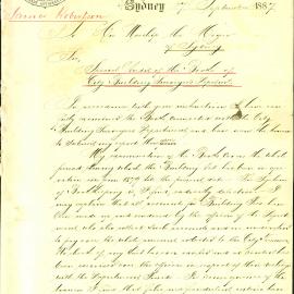 Letter: James Robertson, Public Accountant, reports on his examination of the Books of the City 