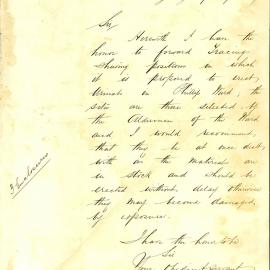Memorandum: R Richards, City Surveyor, provides tracings showing the locations of urinals to be erected 
