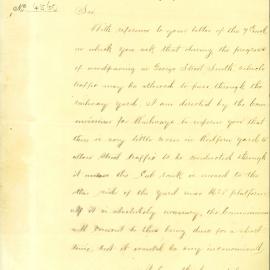 Letter: A. Richardson, for the Secretary of Railways, responding to the Council's letter of 7th 