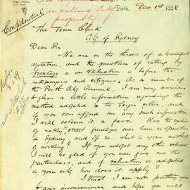 Letter: G.F. Salas, Robert Walker & Co., Land, Estate & Financial Agents, National Mutual Chambers, 