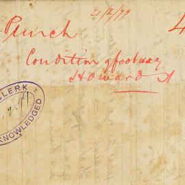 Letter: J.J. Punch complaining of the state of the footpath in front of his property, nos 20, 22 