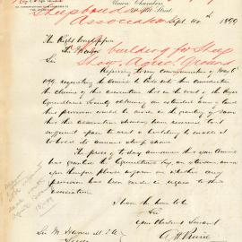 Letter - Request about land purchase for Sheepbreeders Association's annual show, 1899
