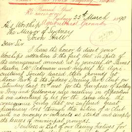 Letter: G B Rowley, Rosehill Racecourse Company Limited, 20 Barrack Street. In spite of the 