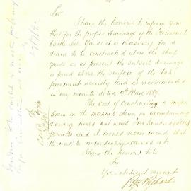 Memorandum: RW Richards, City Surveyor, informs of several preliminaries that will be necessary in order 