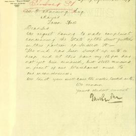 Letter: Parker Bros of Sussex Street complain about the street gutters.