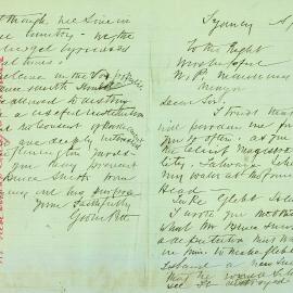 Letter - Information on Glebe Island Slaughterhouse, 1891 