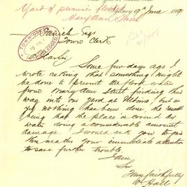 Letter: W. Hall, NSW Shale & Oil Co., 102 Clarence St., seeks a solution to the problem of 