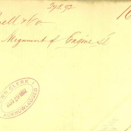Letter: James Pemell & Co Miller & Flour Merchant, George St to TC. Will you kindly let us have the 