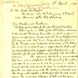 Letter: Evans & Pate, Quantity Surveyors, Bridge St, provide a list of important works they have 