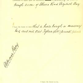 Memorandum - quote to build a horse trough at the corner of Ithaca Road Elizabeth Bay, 1895