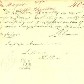 Memorandum: The Mayor requests the appointment of Mr Fitzgibbon for 4 weeks as a Labourer.