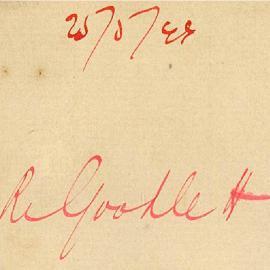 Letter: William Barker 4 O'Connell St, stating the Registrar General requires the dedication of Goodlet 