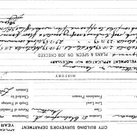Building Inspectors Card: 51 Chelmsford St, Newtown. Bathroom & laundry, Development application 