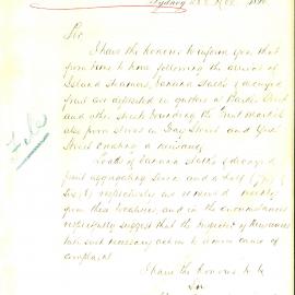 Letter – Complaint regarding decaying fruit in Hay and York Streets, 1896
