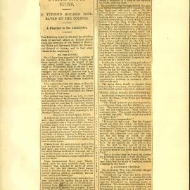 Memorandum - Article on plague spot at Ultimo for attention of Inspector of Nuisances, 1897  