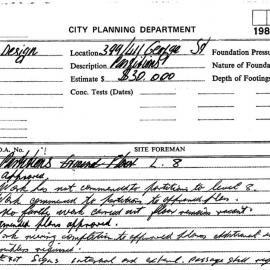 Building Inspectors Card: 399/411 George Street, Sydney - Partitions, level 8