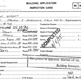 Building Inspectors Card: 36 Regent Street, Chippendale - Restore facade and refurbish 