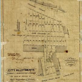 City allotments George and Gloucester Streets [area around Little Gloucester Street Mill Street]