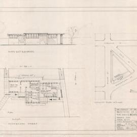 Plan - Male and Female Conveniences in Cook Park near Boomerang Street, 1954