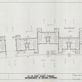 Point Street Pyrmont (12-20) Residential analysis & refurbishment exterior