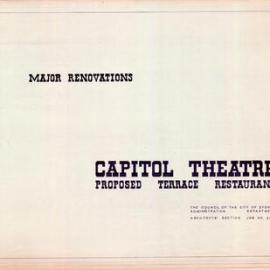 Plan - Hay Street, Pitt Street & Campbell Street - Capitol Theatre renovations, 1978