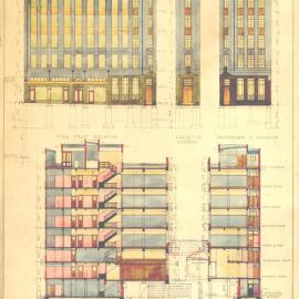 Plan - 37-41 Park Street and Castlereagh Street Sydney, 1928