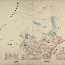 Plans of Sydney (Doves), 1880: Map 25 - Blocks 54, 55A, 56A, 57, 58