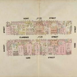 Plans of Sydney (Doves), 1880: Map 33 - Blocks 78, 79