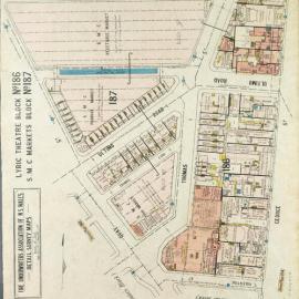 Plans of Sydney (Fire Underwriters), 1917-1939: Blocks 186, 187