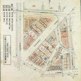 Plans of Sydney (Fire Underwriters), 1917-1939: Blocks 215, 216, 217, 218