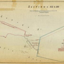 City of Sydney - Survey Plans, 1833: Section 83, 86