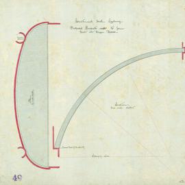 Plan - Proposed concrete arch to form cover over organ recess, Sydney Town Hall, no date