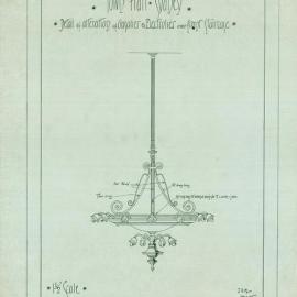 Plan - Front staircase light - Conversion from gas to electric, Sydney Town Hall, 1905