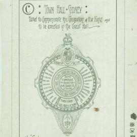 Plan - Tablet for coronation of King George V, circa 1915