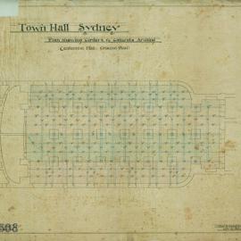 Girders for Concrete Arching Centennial Hall - Ground Plan.