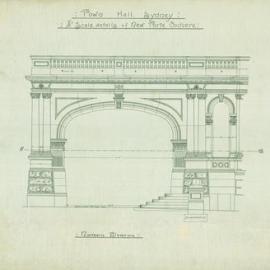Plan - Porte Cochere, Sydney Town Hall, George Street Sydney, no date