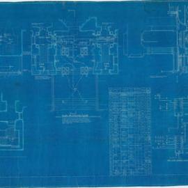 Illumination of reconstructed main entrance. Layout of pipes and fittings. (scale 1" - 1 foot).