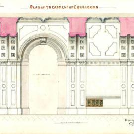 Plan of Treatment of Corridors. Shows entrance to Ante Chamber.