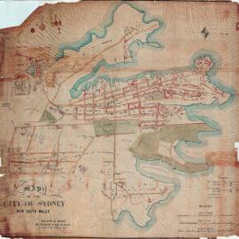 Map - Francis W Sheilds Plan of Sydney, 1845  (copy created in 1896-1897)