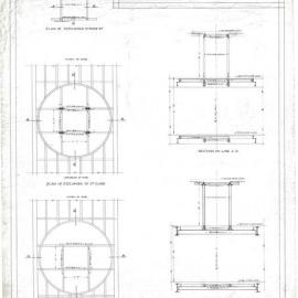 Plan (tracing) - Queen Victoria Building (QVB) - Framing for passenger lift at building centre, 1918