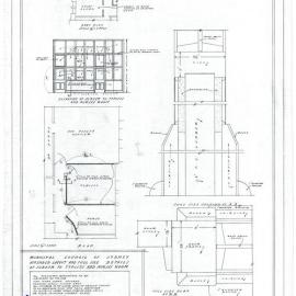 Plan (tracing) - Queen Victoria Building (QVB) - Screen to typists and nurses room, 1925