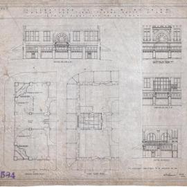 Plan (tracing) - Queen Victoria Building (QVB) - Ground and first floor alterations, 1918
